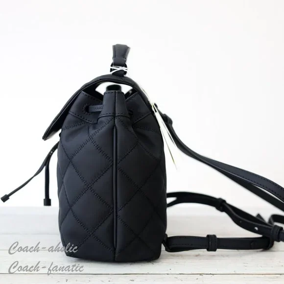 NWT Tory Burch Willa Backpack in Matte Black 145276 - Picture 6 of 11